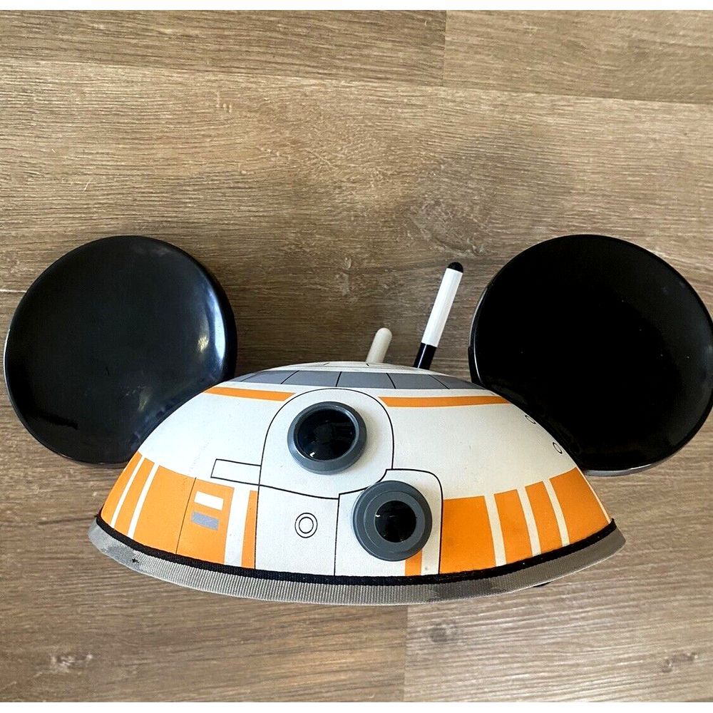 Disney Parks Star Wars Droid Hat BB8 R2D2 Mickey Mouse Ears Disneyland Orange